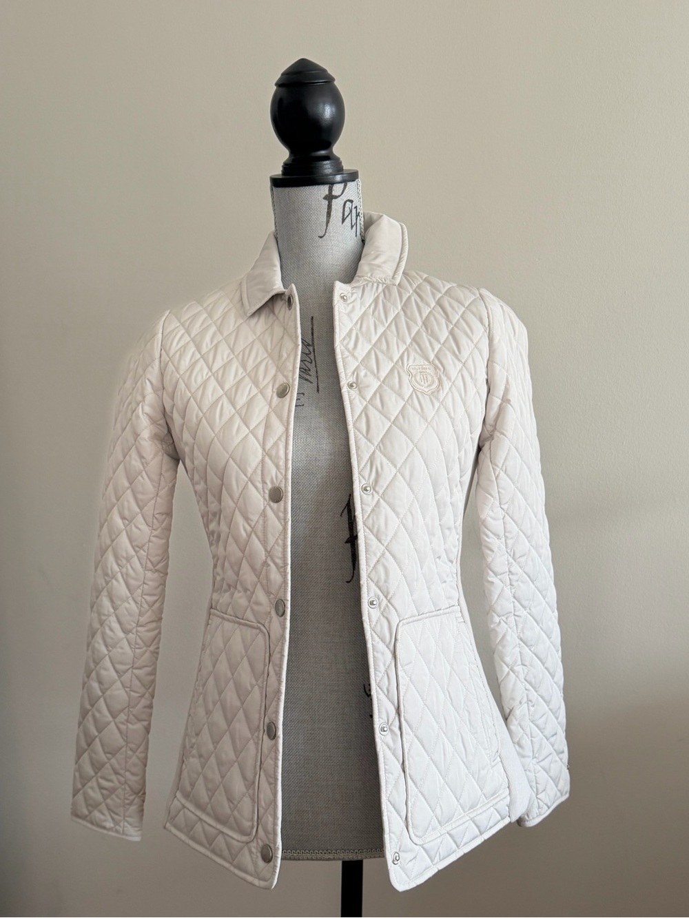 Tommy Hilfiger White Quilted Jacket XXS Preppy